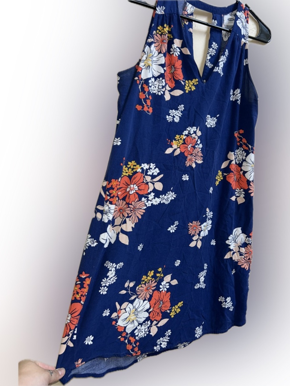 🔥5/$35🔥 Old Navy Navy Floral Sundress | Size M - Picture 7 of 8